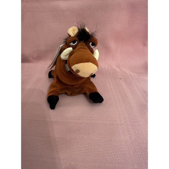 Disney The Lion King Movie Pumbaa 8" Warthog Stuffed Animal Mini Bean Bag Plush - Picture 3 of 10